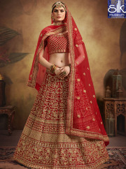 Attractive Red Color Pure Velvet New Des