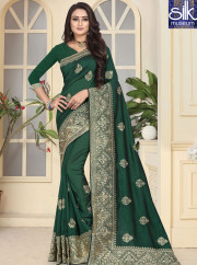 Superb Green Color Art Silk New Designer Party Wear Traditional Saree
