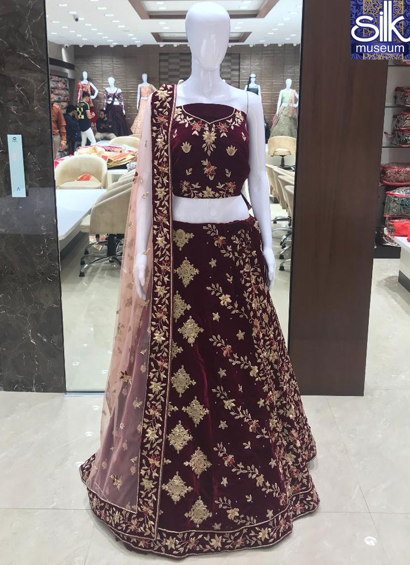 13966 Divine New Designer Bridal Wear Lehenga Choli Available On Live Video Call