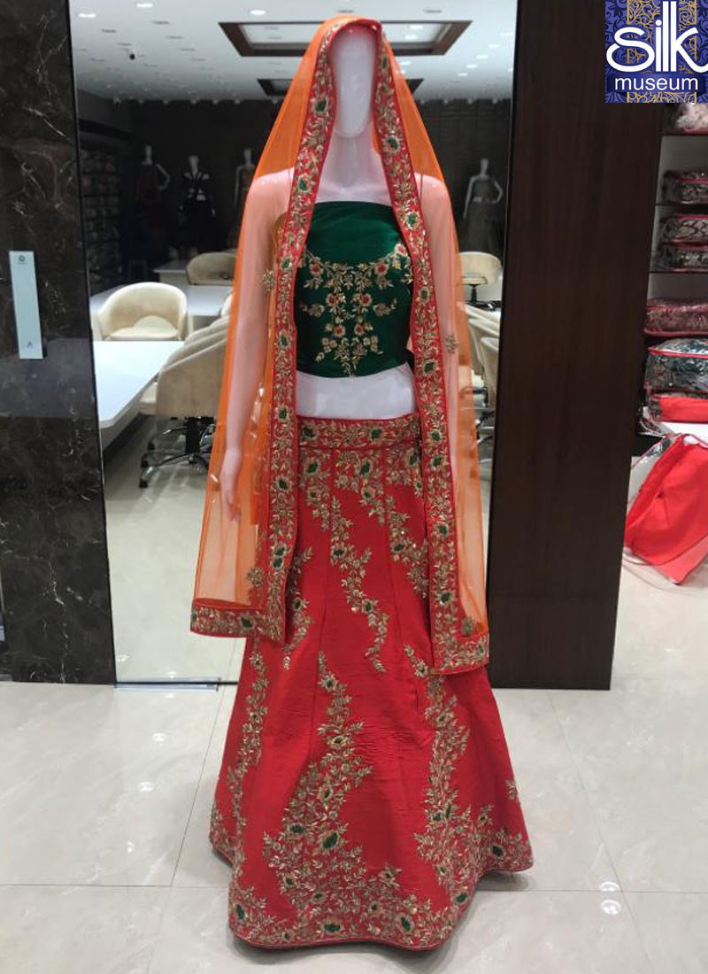 13968 Sparkling Store Collections Designer Bridal Wear Hand Work Lehenga Choli