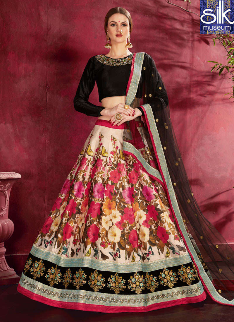 14286 Speechless Banglori Silk Cream Color New Designer Party Wear Lehenga Choli