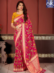 Speechless New Designer Rani Pink Color Banarasi Silk Traditional Saree