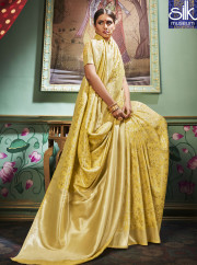 Splendorous Mustard Color Banarasi Silk New Designer Traditional Saree
