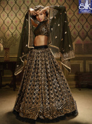 Majestic Black Color Soft Net New Designer Party Wear Lehenga Choli