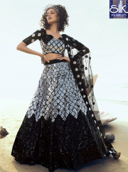 Speechless Black Color Soft Net New Designer Party Wear Lehenga Choli