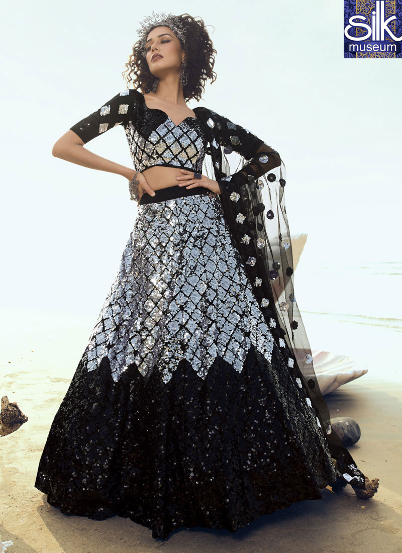 14496 Speechless Black Color Soft Net New Designer Party Wear Lehenga Choli
