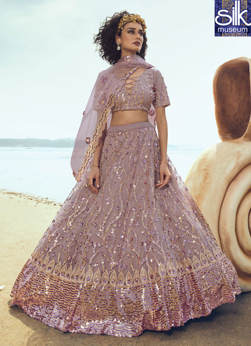 14497 Splendorous Pink Color Soft Net New Designer Party Wear Lehenga Choli