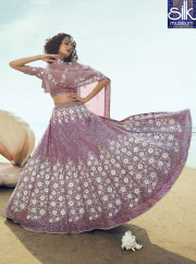 Eye Catchy Pink Color Soft Net Designer Party Wear Lehenga Choli