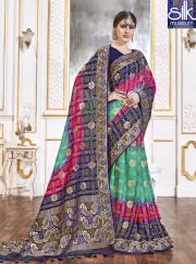 Speechless Multi Color Viscose Designer Party Wear Saree
