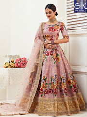 Lovely Mauve Color Satin Silk New Designer Party Wear Lehenga Choli