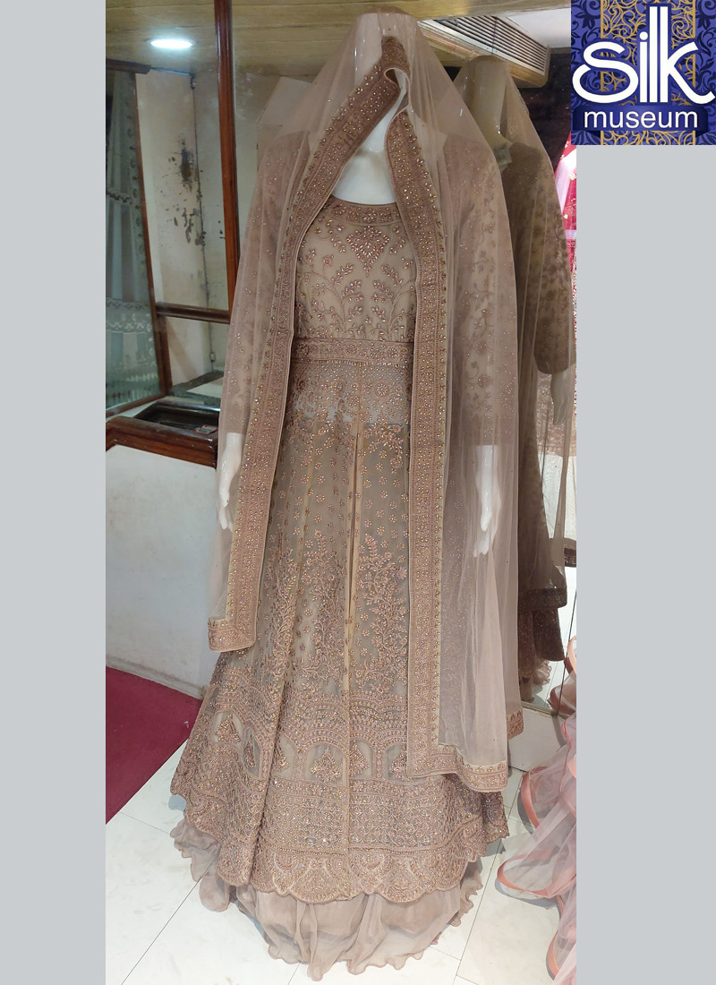 14637 Designer Indo Western In Chiku Color Net