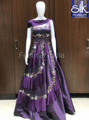 Designer Purple Color Wedding Evening Gown