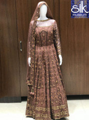 Chocolate Color Hand Work Designer Gown