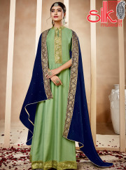 Pista  Heavy Masleen with Dola Jacquard Lace & Handwork