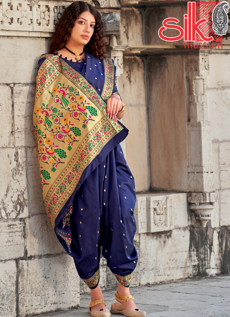14863 Blue Banarasi Soft Silk Designer Sarees