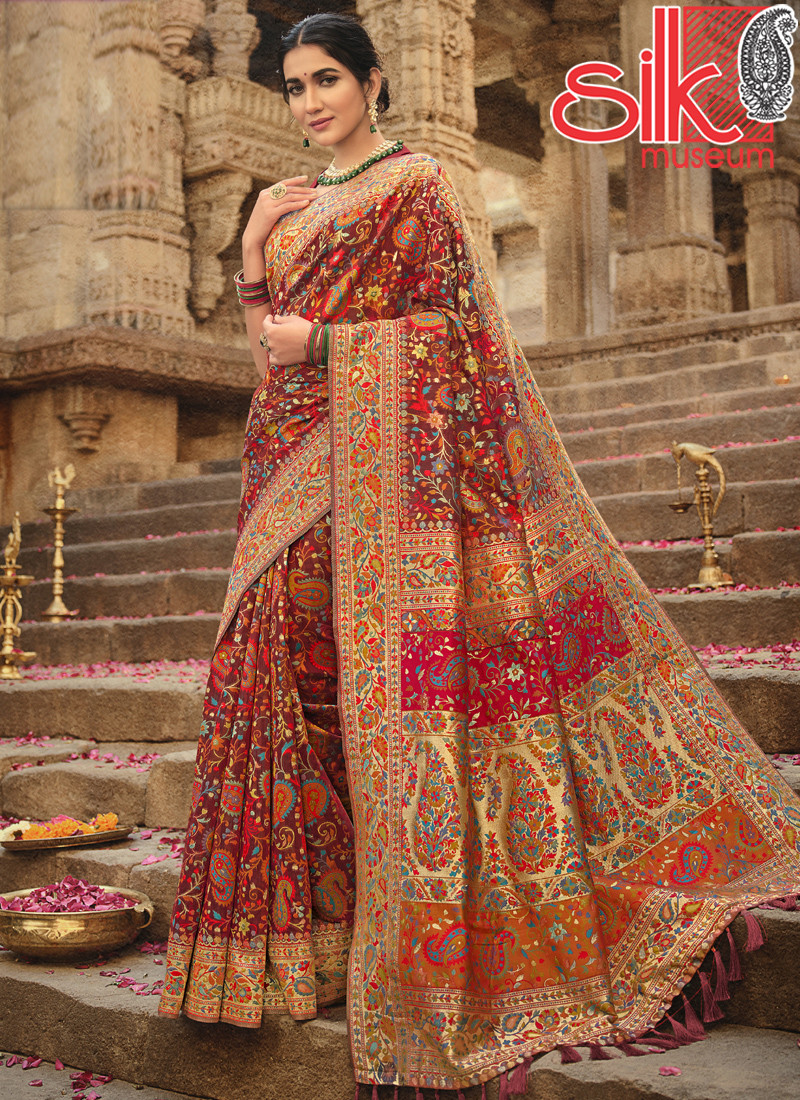 14891 Multi Kani Silk Sarees