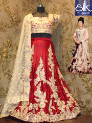 Most Beautiful Divyanka Tripathi Maroon Color Velvet Designer Wedding Wear Lehenga Choli