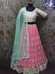 Lovely Pink Color Soft Net Designer Party Wear Lehenga Choli