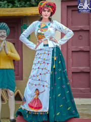 Awesome Multi Color Cotton New Designer Festival Wear Lehenga Choli