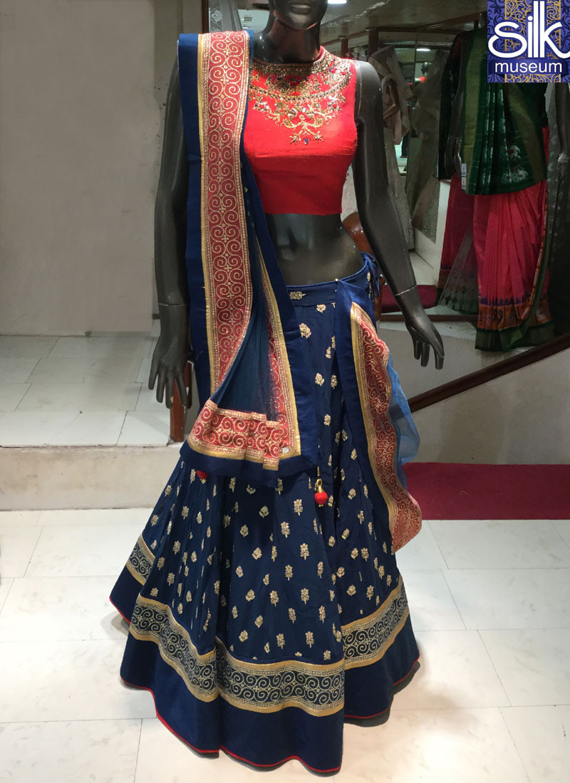 Awesome Teal Color Georgette New Designer Reception Wear Ready Made Lehenga Choli