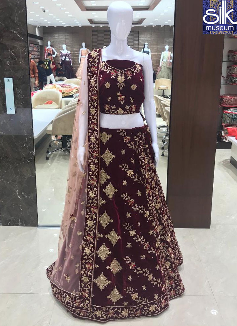 Divine New Designer Bridal Wear Lehenga Choli Available On Live Video Call