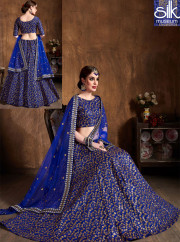 Speechless Blue Color Raw Silk Fabric New Designer Wedding Wear Lehenga Choli
