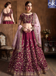 Starring Magenta Color Raw Silk New Designer Wedding Wear Lehenga Choli
