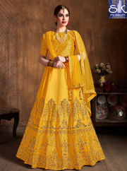 Matchless Yellow Color Art Silk New Desi