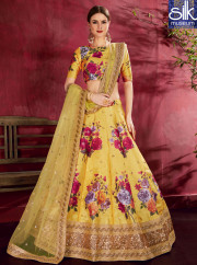 Awesome Yellow Color Banglori Silk New D