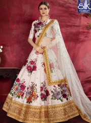 Speechless Off White Color Banglori Silk New Designer Wedding Wear Lehenga Choli