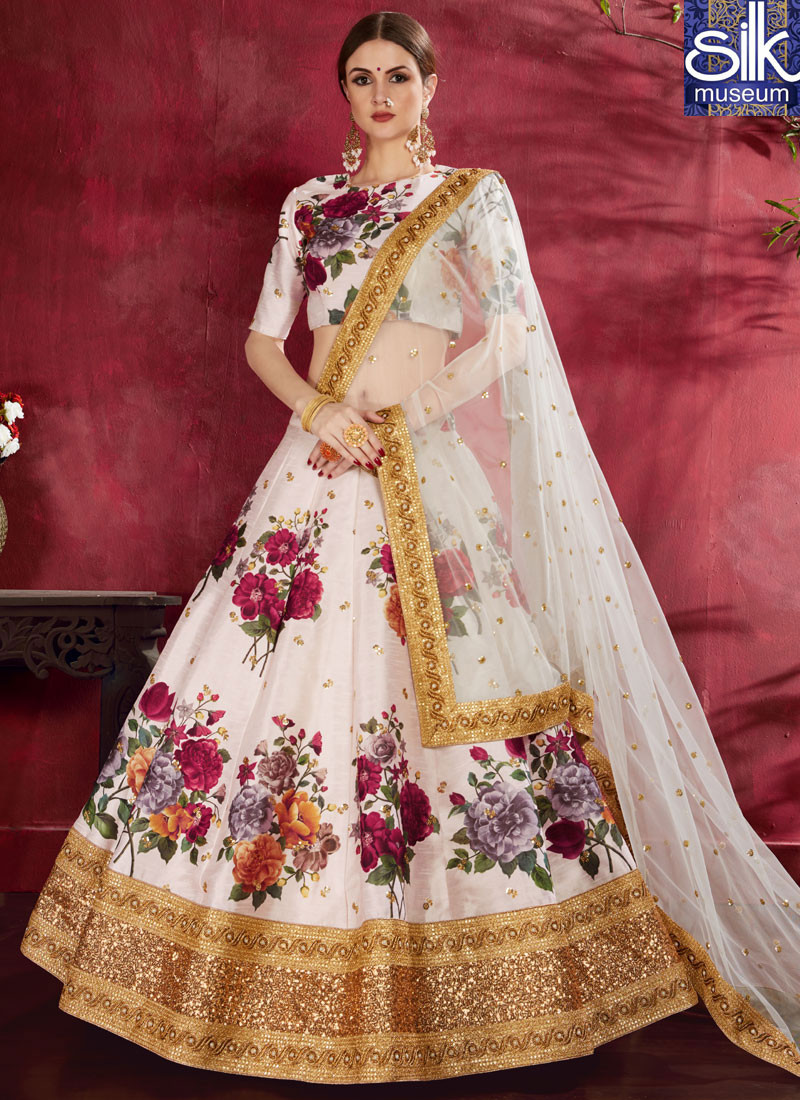 Speechless Off White Color Banglori Silk New Designer Wedding Wear Lehenga Choli