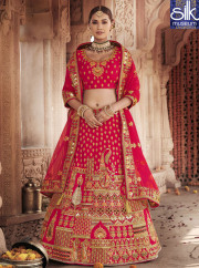 Majestic Red Color Silk Designer Bridal 
