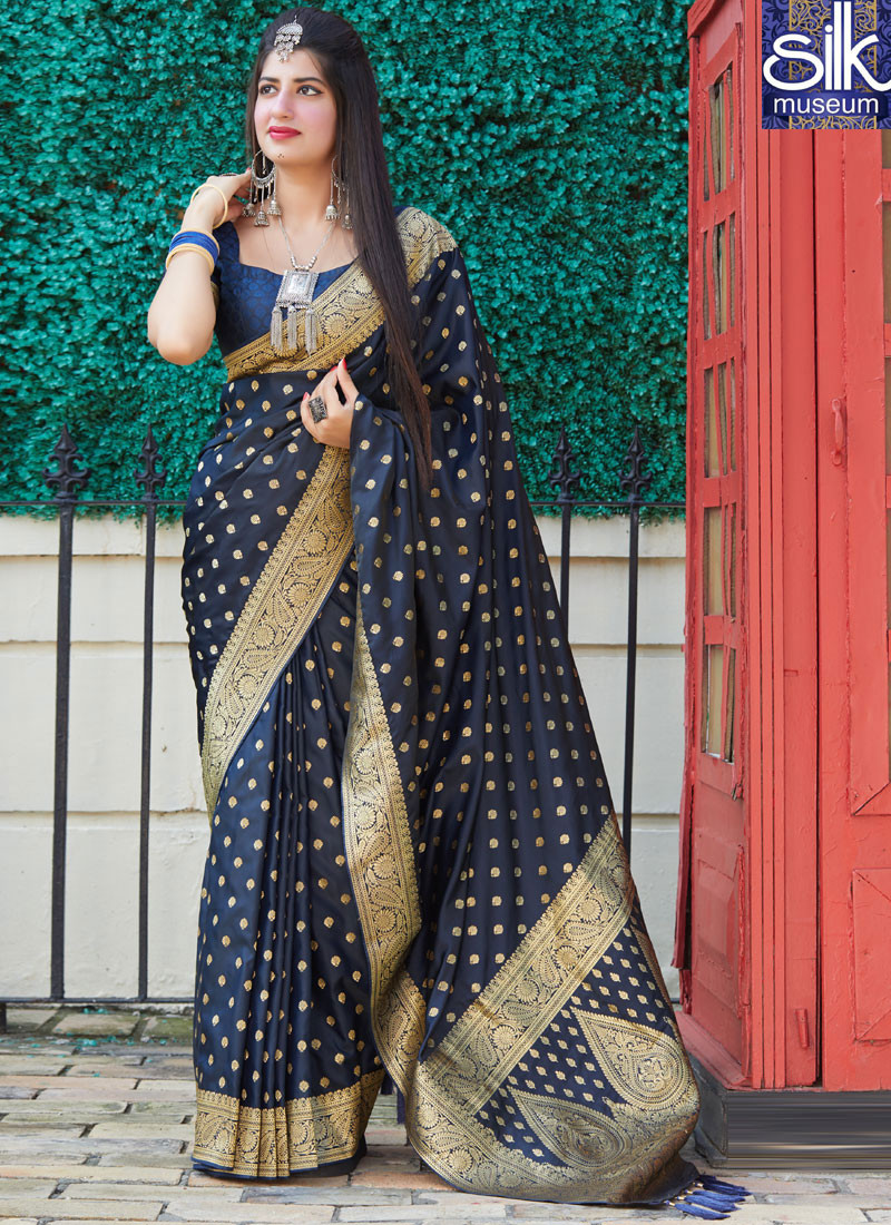 Speechless Blue Color Silk Traditional Saree