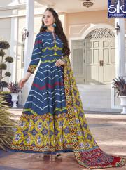 Magnetic Multi Color Silk Designer Party Wear Ready Made Gown