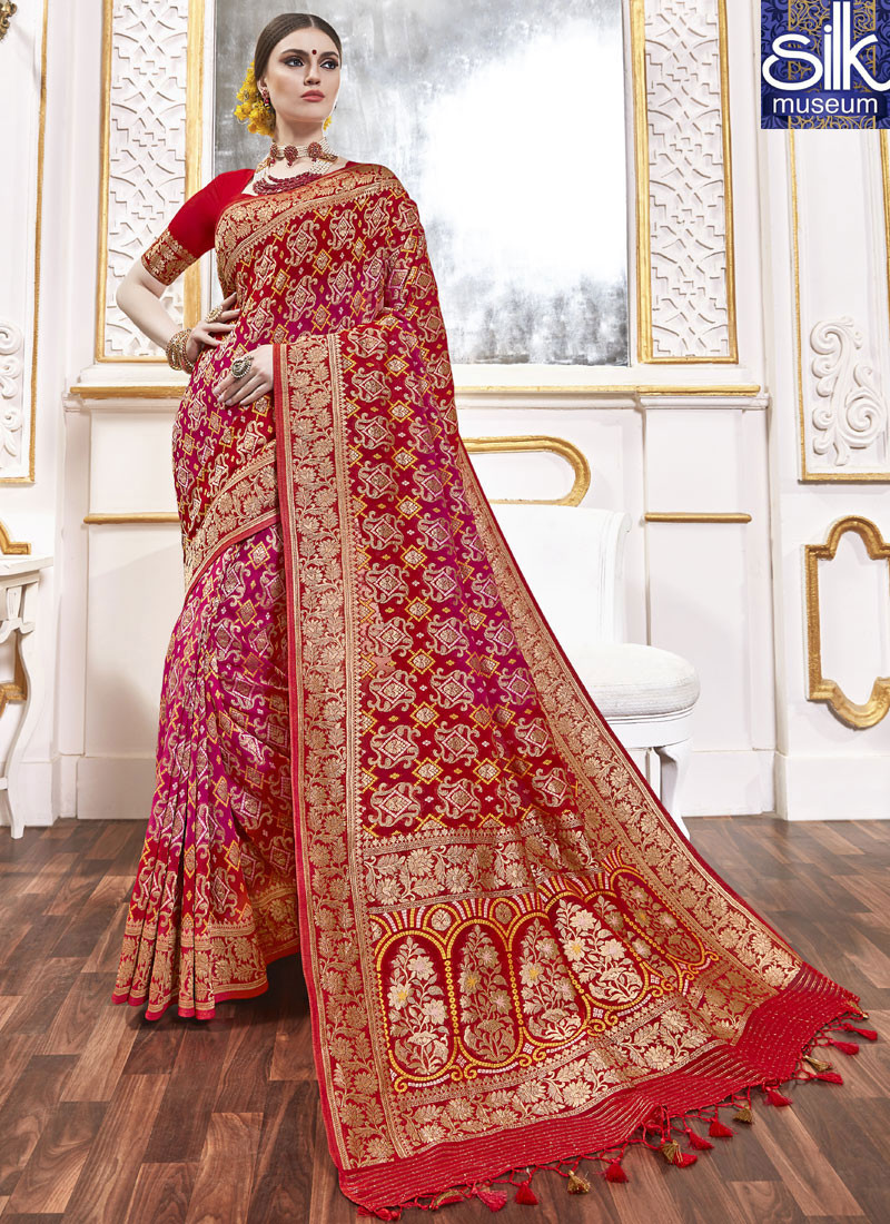 Attractive Multi Color Viscose Designer Wedding Wear Saree