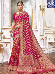Eye Catchy Multi Color Viscose Designer Wedding Wear Saree