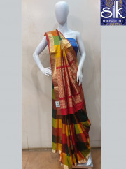 Multi Color Saree in Pure Silk