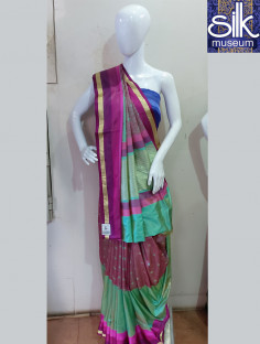 Pure Silk Saree In Pista Color