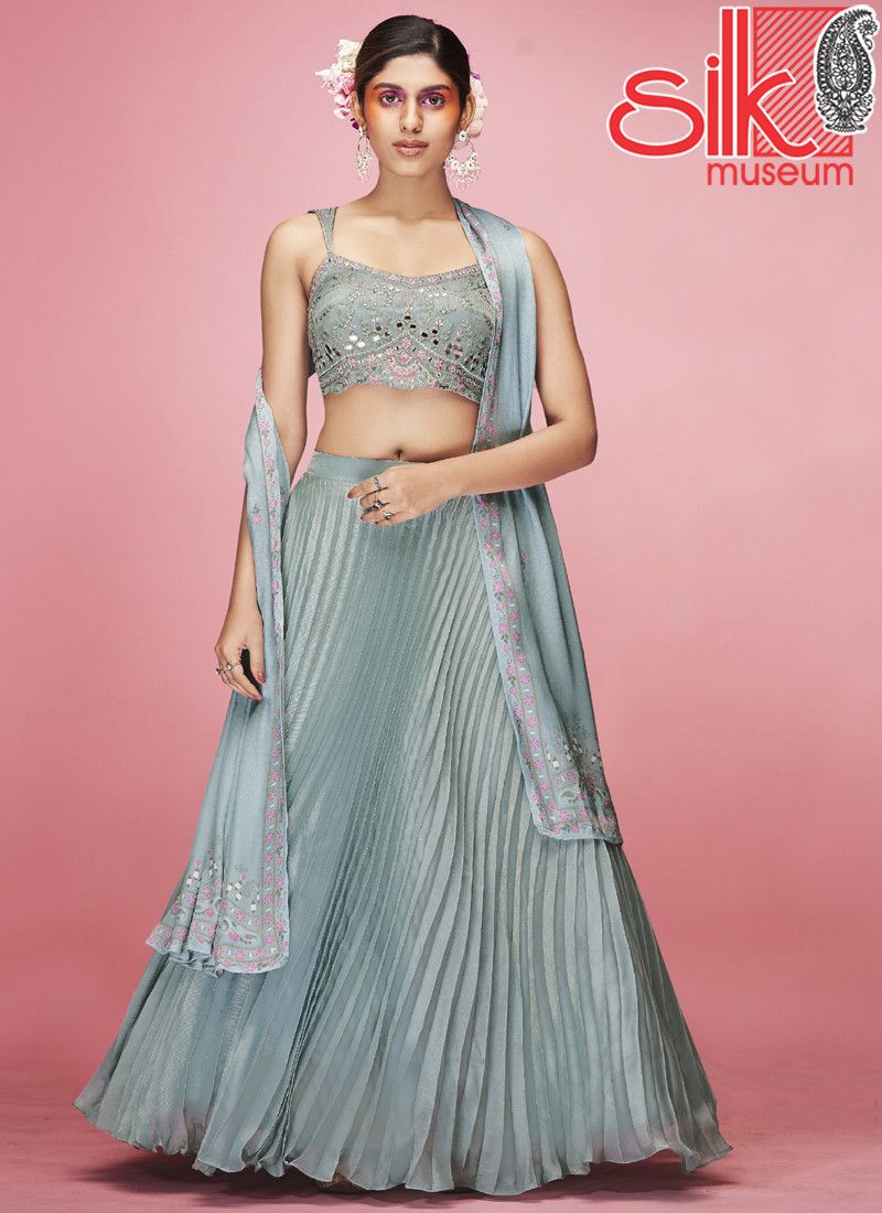 Pink Colored Beautiful Embroidered Silk Cotton Lehenga Suit | Shop Now